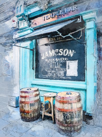 A „Rustic Blue Bar” bejárata alkotó: Justyna Jaszke