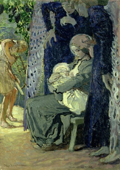 Szent Család, 1913 körül (olaj, vászon) alkotó: Józef Mehoffer