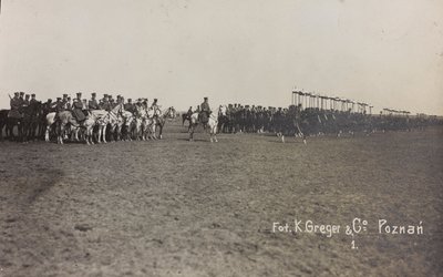 Album "Jack Bosio - War Campaign 1917-1920": Katonai küldetés Lengyelországban (Varsó - Posen) 1919. március-április, lóüteg Posenben (Poznan), 1919.04.03. (f/w fotó) alkotó: K. Greger