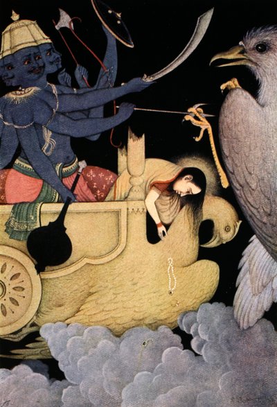 Ravana harca Jatayuval, 1913. alkotó: K Venkatappa