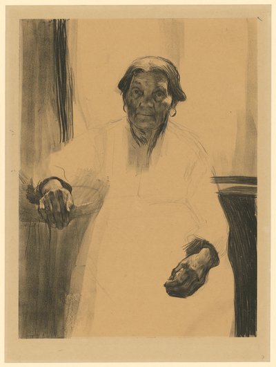 Idős nő az ablaknál (1. állapot) alkotó: Käthe Kollwitz