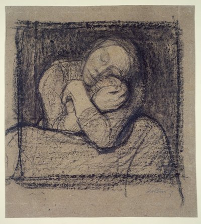 Guggoló anya, aki szorosan tartja gyermekét alkotó: Käthe Kollwitz