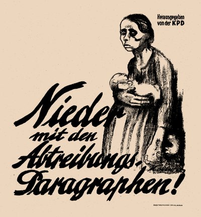 Le az abortuszparagrafusokkal!, 1923. alkotó: Käthe Kollwitz