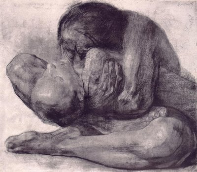 Nő halott gyerekkel alkotó: Käthe Kollwitz