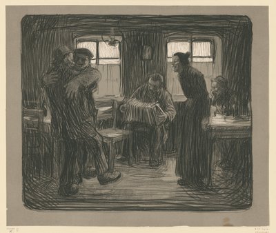 Hamburgi kocsma (valószínűleg egyedi darab) alkotó: Käthe Kollwitz