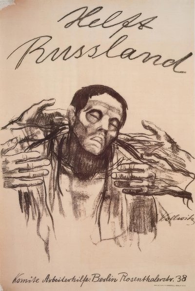 Segíts Oroszországnak! alkotó: Käthe Kollwitz