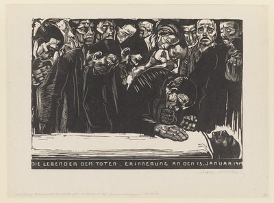 Emléknyomat Karl Liebknecht számára alkotó: Käthe Kollwitz