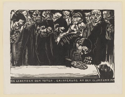 Emléknyomat Karl Liebknecht számára alkotó: Käthe Kollwitz