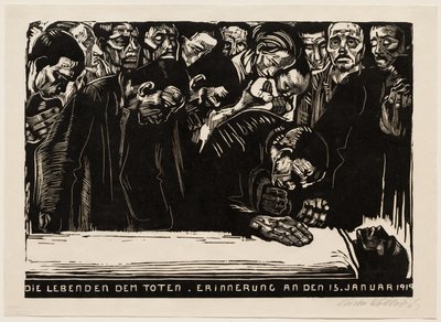 Emléklap Karl Liebknecht számára alkotó: Käthe Kollwitz