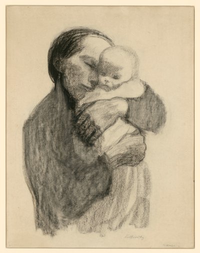 Anya csecsemővel a karjában alkotó: Käthe Kollwitz