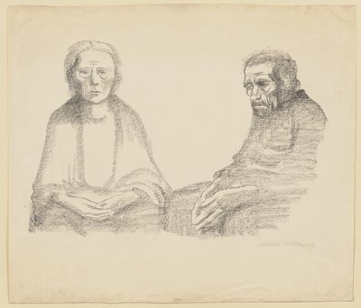 A „Háború” ciklus 3. lapjának elutasított második változata alkotó: Käthe Kollwitz