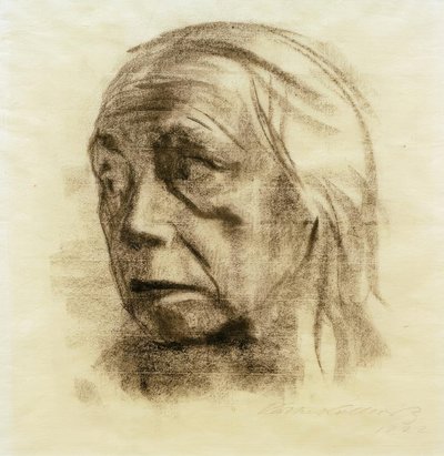 Önarckép háromnegyedes nézetben balra alkotó: Käthe Kollwitz