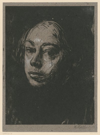 Önarckép balra nézve (2. állapot) alkotó: Käthe Kollwitz