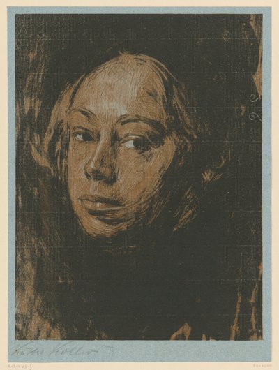 Önarckép balra nézve (5. állapot) alkotó: Käthe Kollwitz