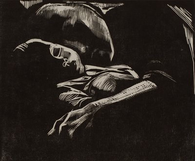 Alvó nő gyermekkel alkotó: Käthe Kollwitz