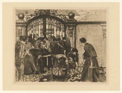 Roham (5. lap a „Takácsfelkelés” című sorozatból, 2. állapot) alkotó: Käthe Kollwitz