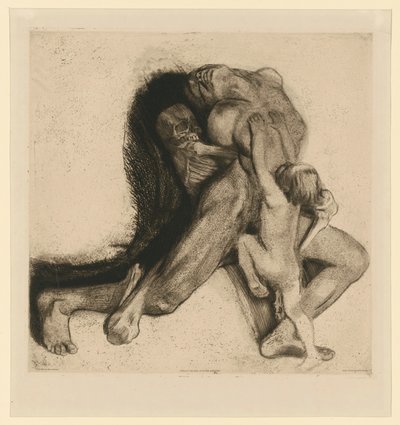 Halál és nő (6. állapot) alkotó: Käthe Kollwitz