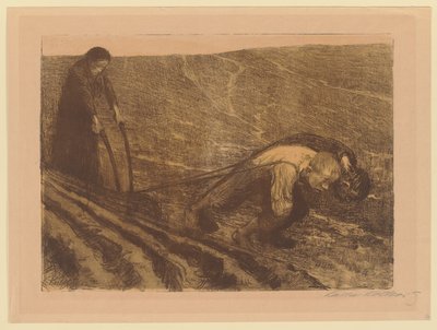 A „Parasztháború” ciklus első lapjának elvetett második változata alkotó: Käthe Kollwitz