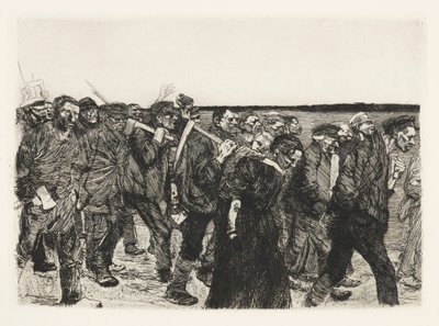 Weberzug (A szövők felvonulása) alkotó: Käthe Kollwitz