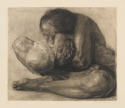 Nő halott gyermekkel alkotó: Käthe Kollwitz