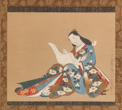 Az udvarhölgy levelet ír, kb. 1715. alkotó: Kaigetsudō Doshin