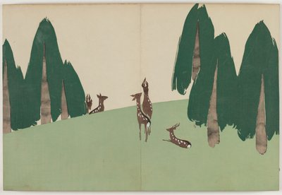 Száz világ virágai (Momoyogusa): Kasuga-síkság (Kasugano) alkotó: Kamisaka Sekka