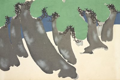 Sonare No Matsu, Momoyo-gusa (A dolgok világa) III. kötetből, pub. 1910 (színes blokkfametszet) alkotó: Kamisaka Sekka