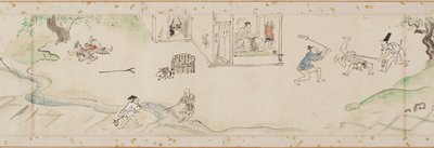 Csodák, amelyeket a bodhiszattva Jizo egy kézi tekercs egy részének másolata, Edo-korszak, 1627. alkotó: Kanō Tan’yū