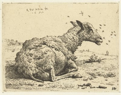 Fekvő bárány legyekkel alkotó: Karel Du Jardin