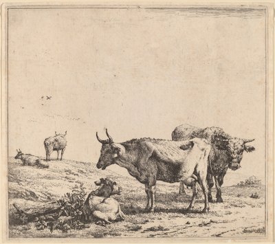 Tehén, bika és borjú alkotó: Karel Dujardin