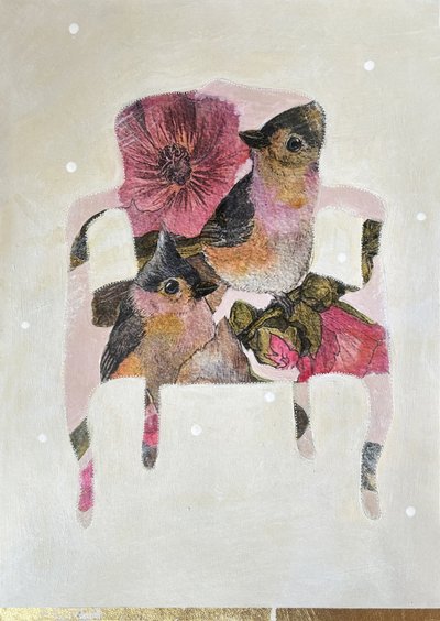 Shabby Chic virágos madarak alkotó: Karenina Fabrizzi