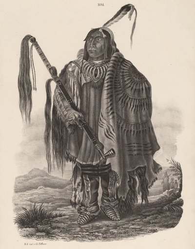 Monitari indián, 1839. alkotó: Karl Bodmer
