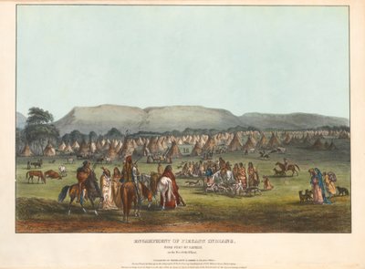Piegan indiánok tábora alkotó: Karl Bodmer