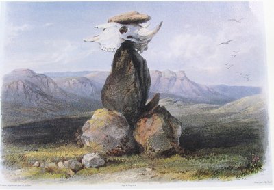 Karl Bodmer Varázslatos halom Assinboin indiánok alkotó: Karl Bodmer