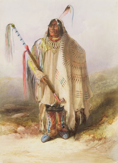 Pehriska-Ruhpa, Hidatsa harcos alkotó: Karl Bodmer