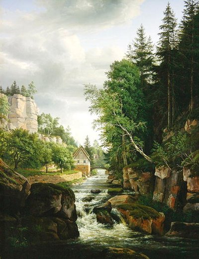 Malom a Muehle-völgyben, Liebenthal alkotó: Karl Christian Sparmann