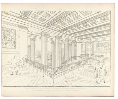 Altes Museum Berlin: Kilátás a lépcsőre, 1852 alkotó: Karl Friedrich Schinkel