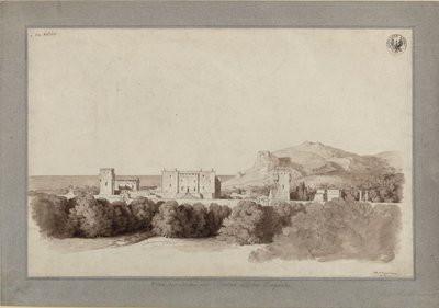 Butera herceg régi mór palotája Bagheriában, Palermo közelében / Butera herceg villája Bagheriában alkotó: Karl Friedrich Schinkel