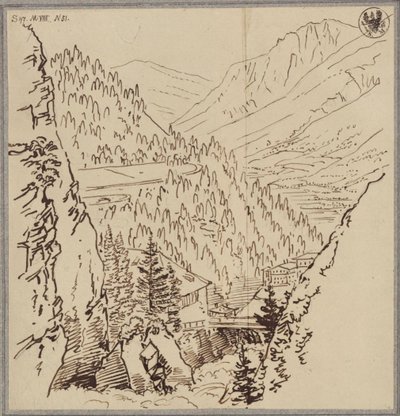 Látkép a Gastein-völgyben alkotó: Karl Friedrich Schinkel