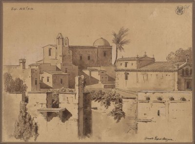 „Convento presso di Mazara” - kolostor vagy templom Marsalában, Szicíliában alkotó: Karl Friedrich Schinkel