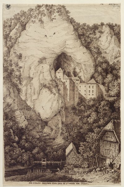 Predjama vagy Lueg vára, XII órányira Trieszttől alkotó: Karl Friedrich Schinkel