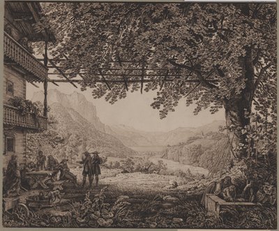 A Traunsee Gmunden közelében alkotó: Karl Friedrich Schinkel