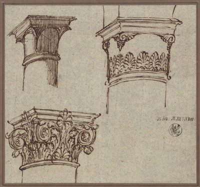 Három oszlopfő alkotó: Karl Friedrich Schinkel