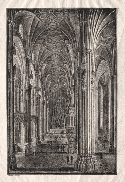 A bécsi Szent István-székesegyház belseje alkotó: Karl Friedrich Schinkel