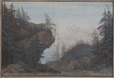 Yngurd király. Adolf Müllner tragédiája. Terv a 3. díszlethez. Erdős táj alkotó: Karl Friedrich Schinkel