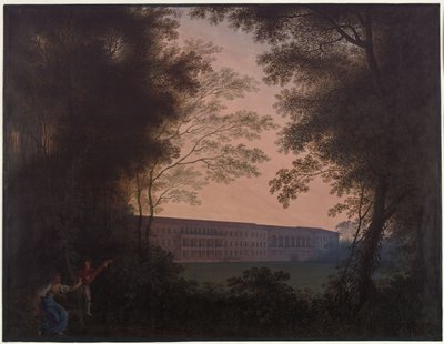 Köstritz. Kastély. A kert felőli oldal látképe alkotó: Karl Friedrich Schinkel