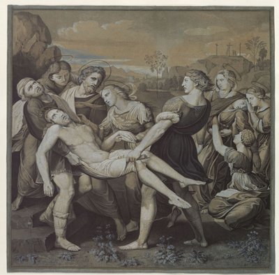 Másolat Raffaello „Sírbatétel” című műve nyomán alkotó: Karl Friedrich Schinkel