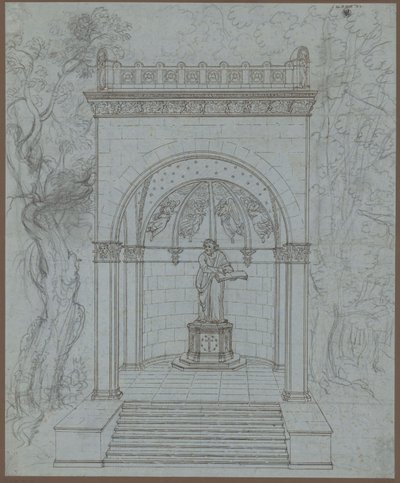 Mansfeld. Terv Luther-emlékműhöz alkotó: Karl Friedrich Schinkel