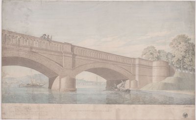 Potsdam. Glienicke híd. Perspektivikus nézet alkotó: Karl Friedrich Schinkel