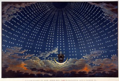 A szcenográfia Wolfgang Amadeus Mozart operájához, „Az elvarázsolt furulyához”, Karl Schinkel (1781-1841) alkotó: Karl Friedrich Schinkel